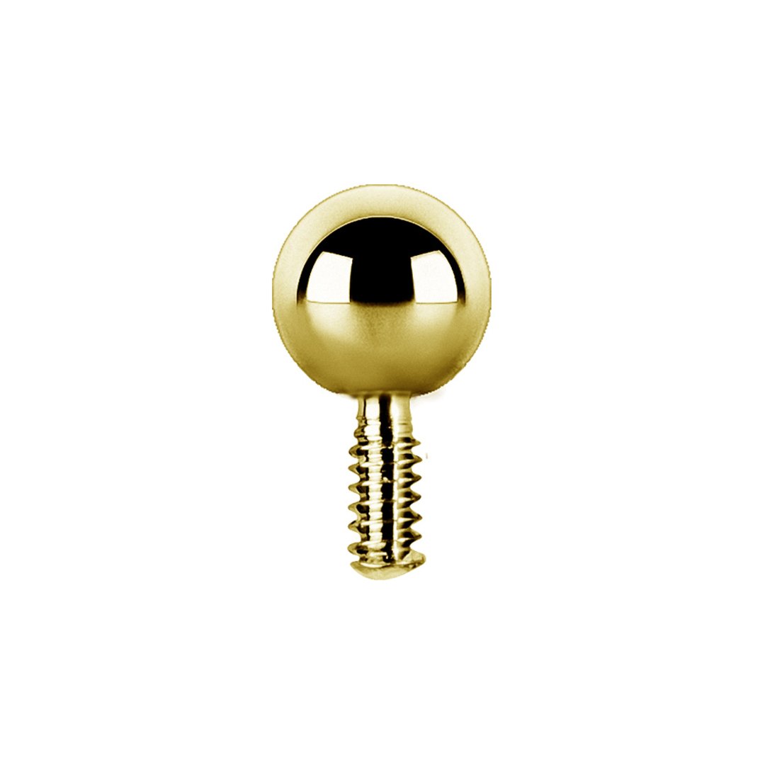 Solid Gold 3mm Classic Ball Topper
