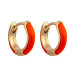 Load image into Gallery viewer, PIERCED Tangerine Huggies in Gold

