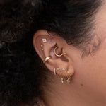 Load image into Gallery viewer, PIERCED Diamond Cut Ear Cuff
